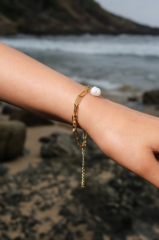 Dubble Star and Pearl Universal Bracelet